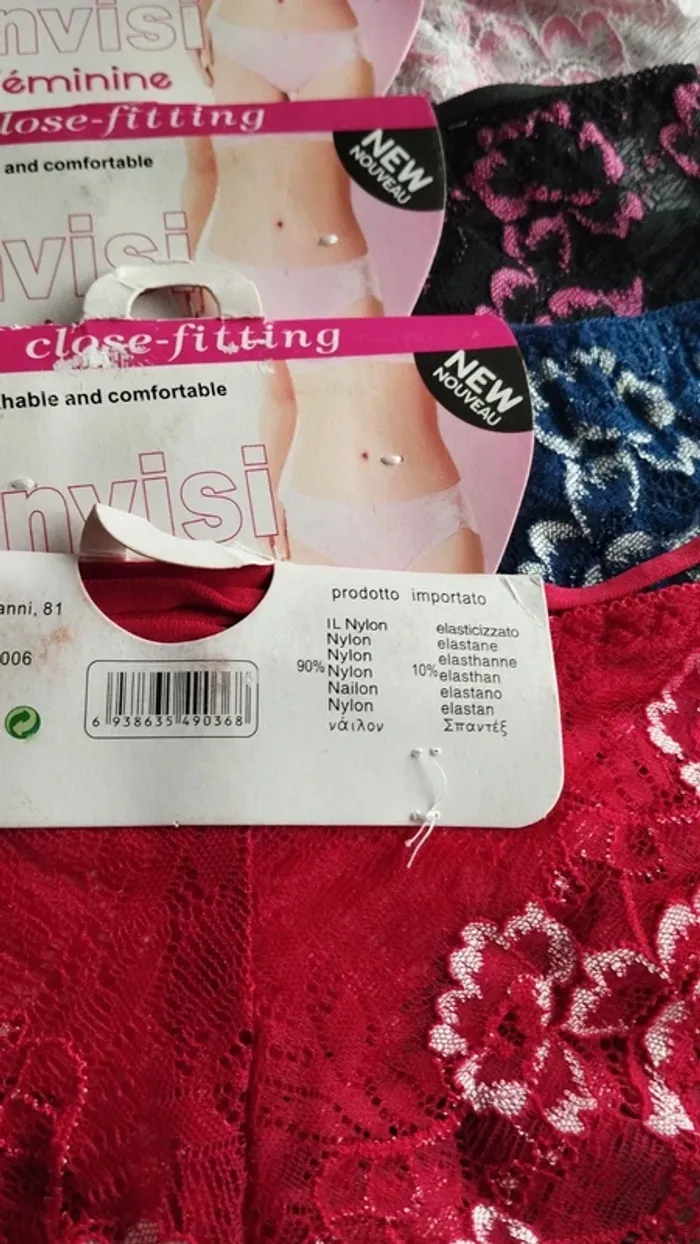 Lot de 5 culottes dentelle femme divers coloris taille 34/36 - photo numéro 10