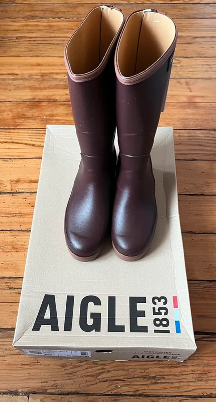 Bottes Aigle Chambord pro L2 marron foncée - photo numéro 5