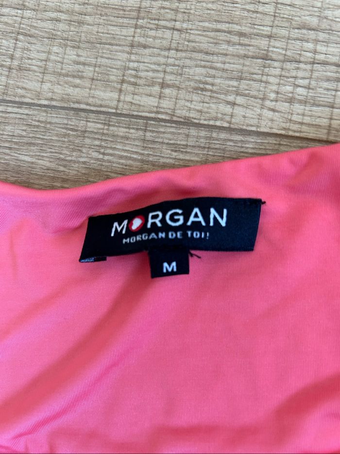 Top rose corail à bretelles Morgan taille M excellent état - photo numéro 9