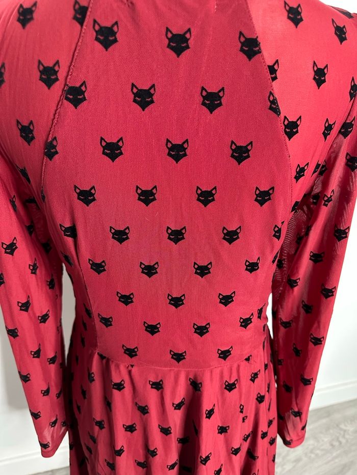 Robe tulle mesh renard noir et rouge bordeaux Migle + Me T40 L - photo numéro 8