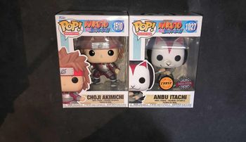 Lot 2 Figurines Funko Pop / Anbu Itachi 1027 « Chase » & Choji Akimichi 1510 / Naruto Shippuden