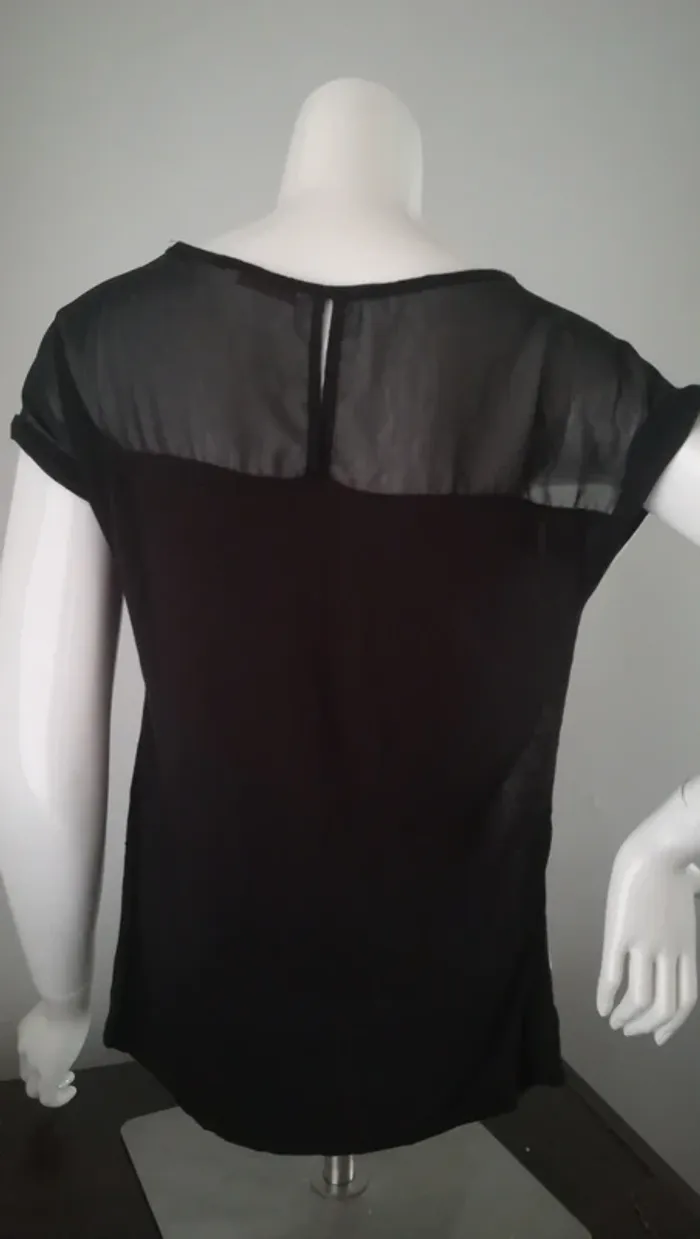 Tee-shirt femme strass noir - photo numéro 2