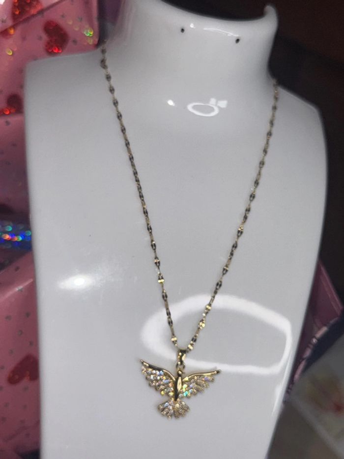 Sublime collier avec pendentif couleur or neuf - photo numéro 3
