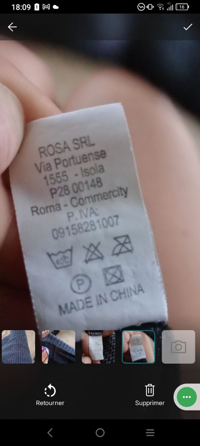 Pantalon femme fluide 40 motifs bleu et blanc c76 - photo numéro 10