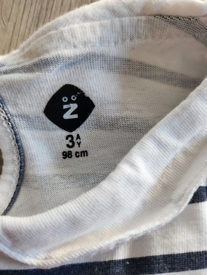 Haut manches longues marinière fille 3 ans - photo numéro 3