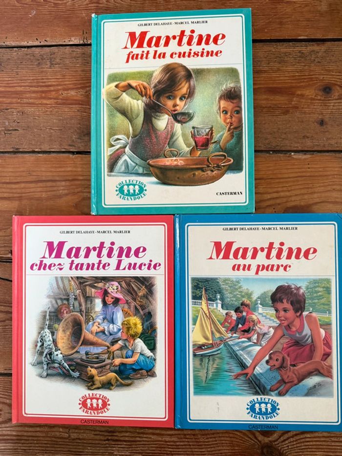 Collection Farandole lot de 3 livres anciens vintage Martine Casterman Marlier Delahaye