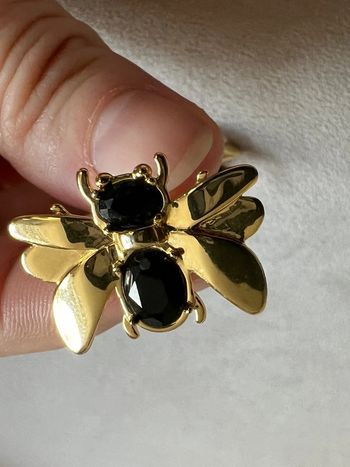 Boutons de manchettes Abeilles noir et doré - Anne Fontaine