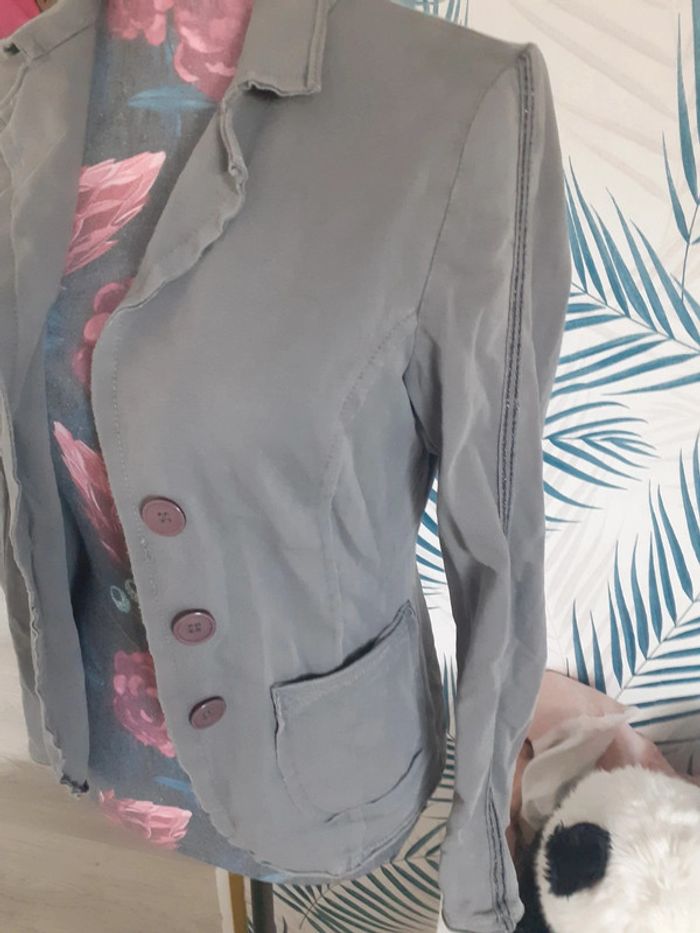 Veste grise sequin noir S - photo numéro 3