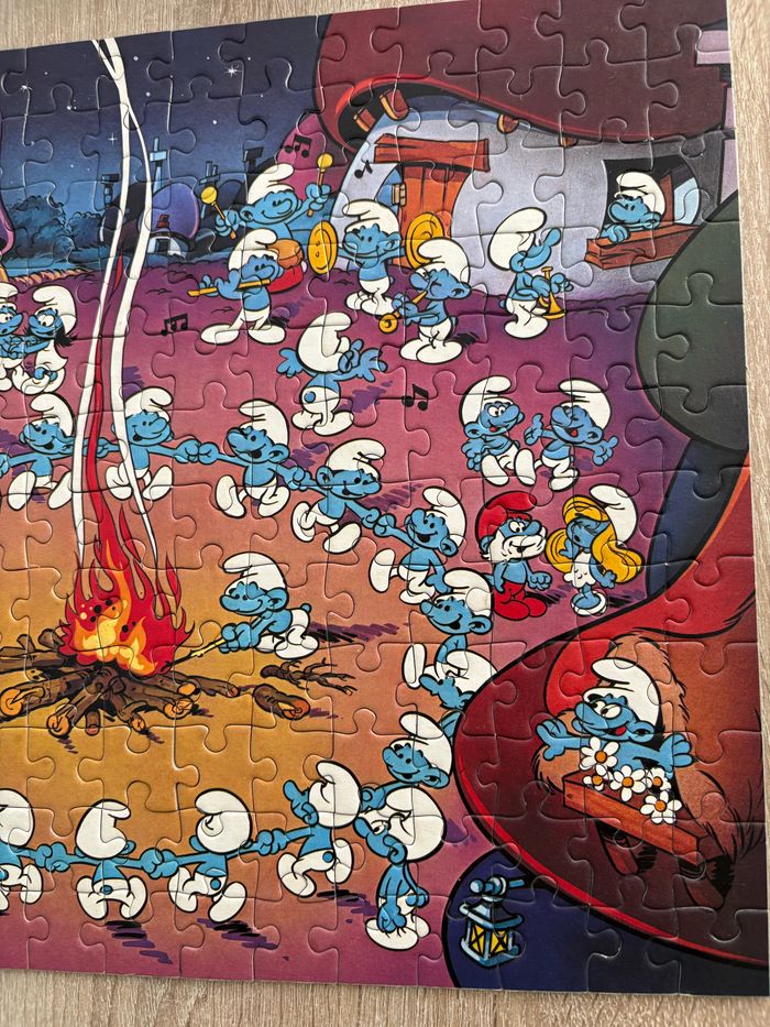 Puzzle 200 pieces schtroumpfs feu de camps - photo numéro 6
