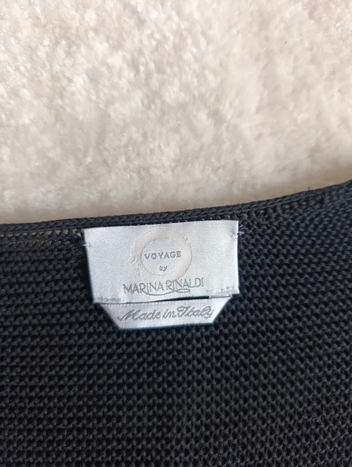 Robe en maille légère ajourée noir blanc, idéal par dessus maillot de bain Voyage by Marina Rinaldi - photo numéro 6