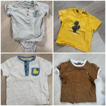 Lot 4 tee shirt 6 mois