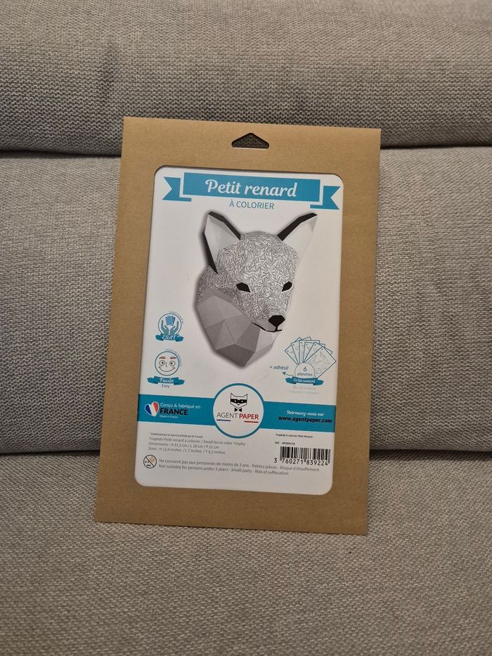 Décoration petit renard à colorier