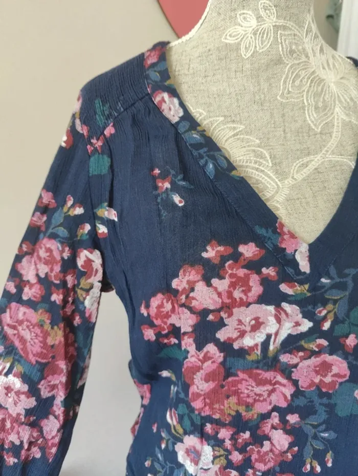Robe marine fleurie - photo numéro 4