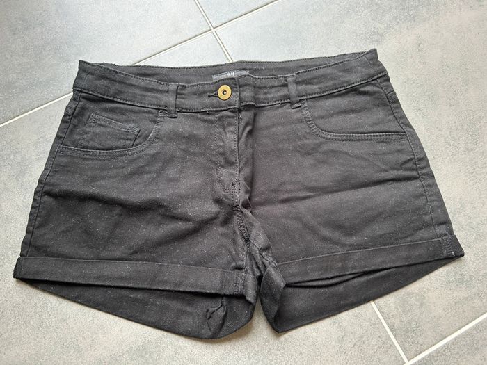 Short en jeans fin noir femme taille 38 H&M