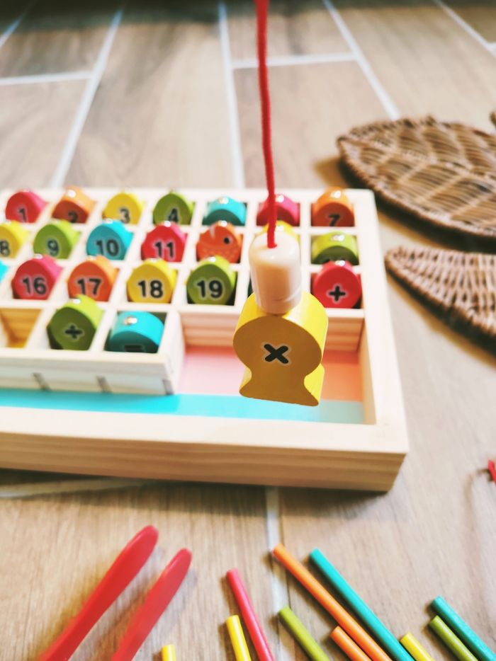 🐟 Pêche à la ligne magnétique en bois 4 en 1 évolutif  j'apprends à compter - photo numéro 4