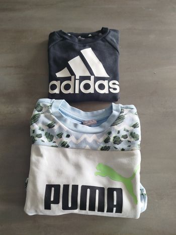 Lot de 2 pulls adidas et puma garçons 4 ans
