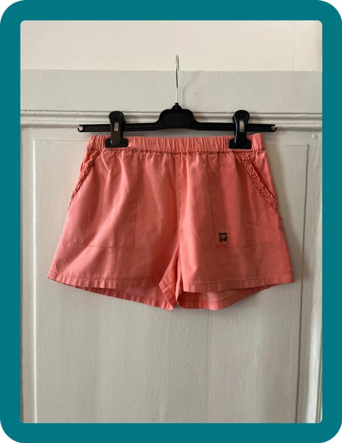 Short coton texturé corail 10 ans - Carrément Beau