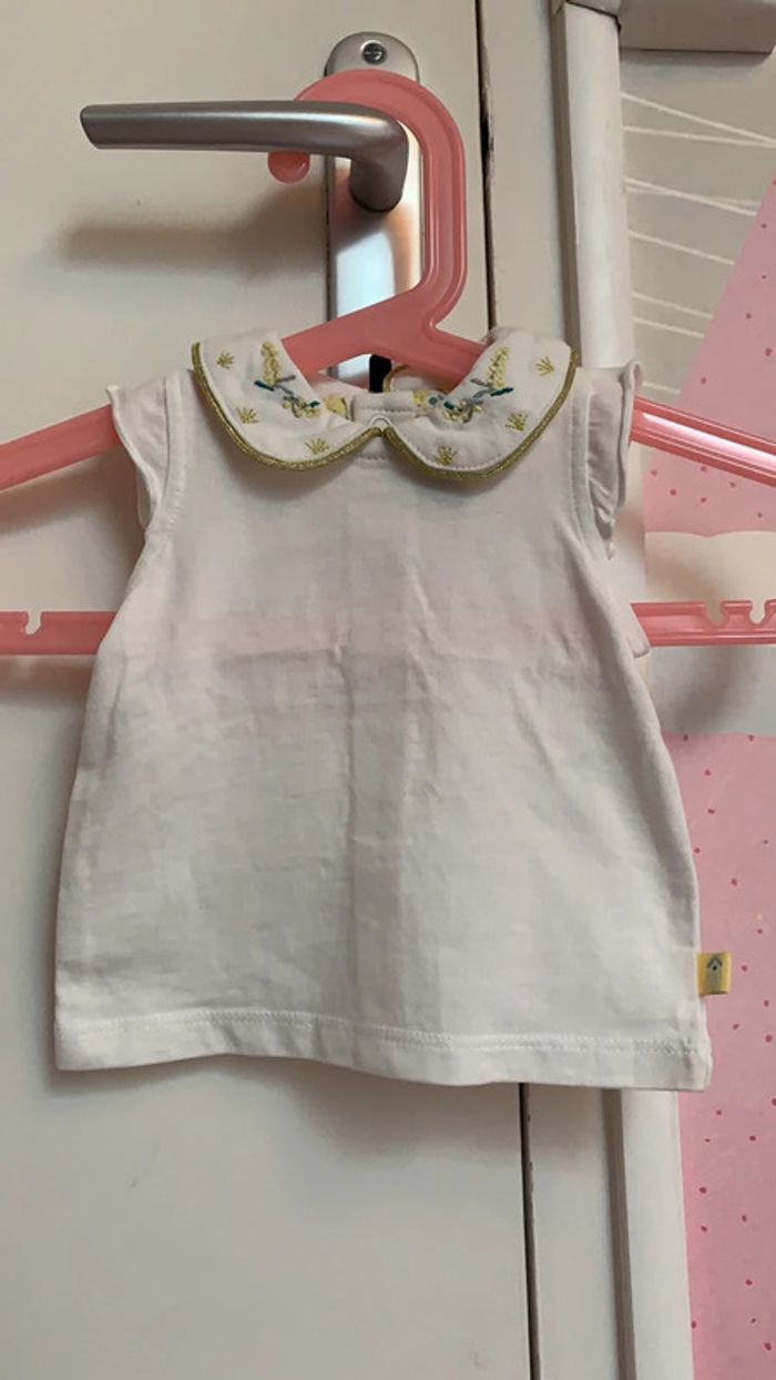 Tee-shirt MC Sergent Major Crème et Jaune 1M