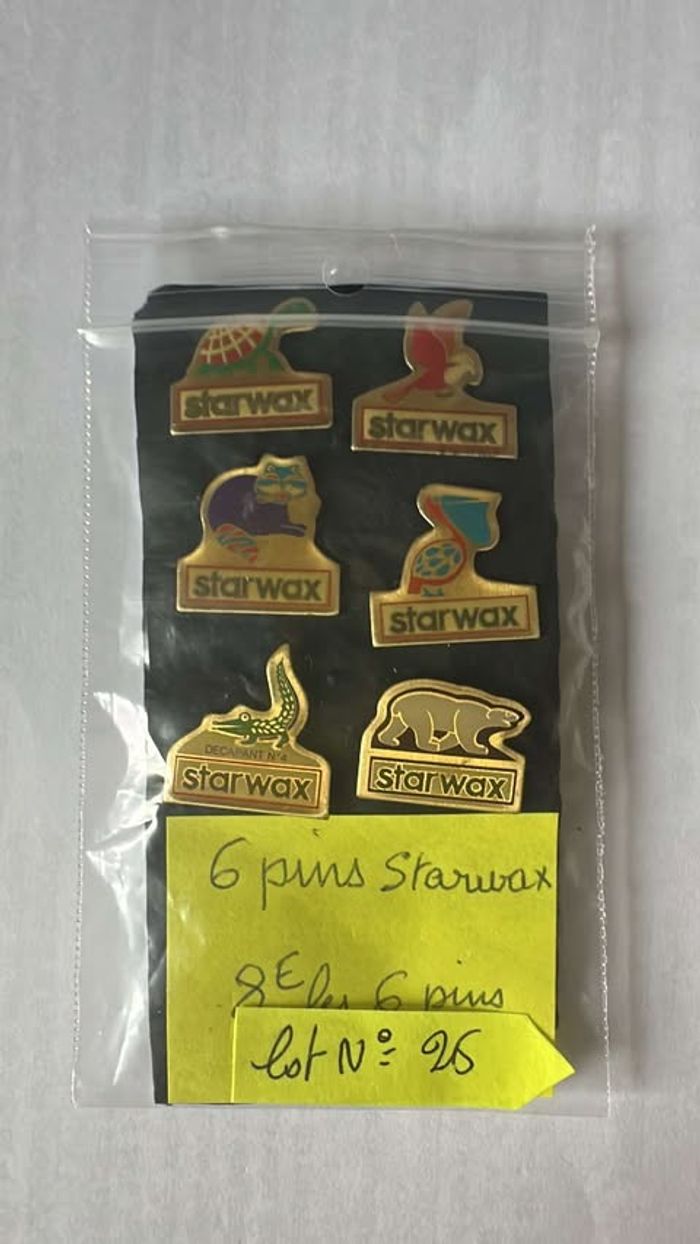 lot n ° 26 = 6 pins star wax.