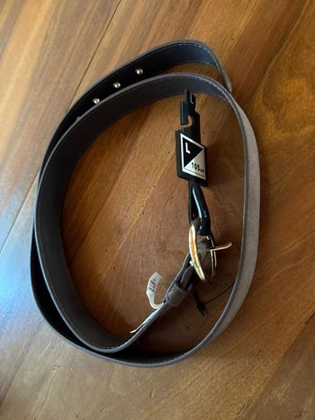 Ceinture femme, taille L. 105 cm boucle, ronde dorée.