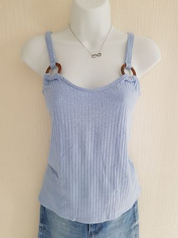 Débardeur NA-KD bleu ciel neuf avec étiquette 34