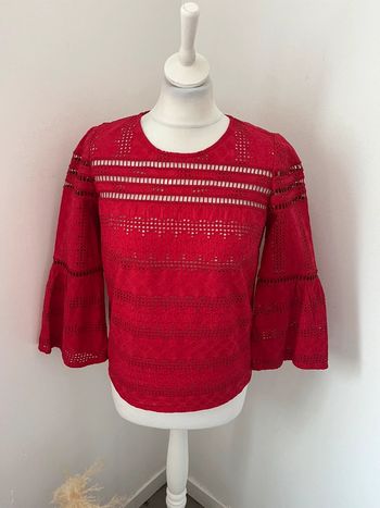 Blouse rouge ajourée Bash XS