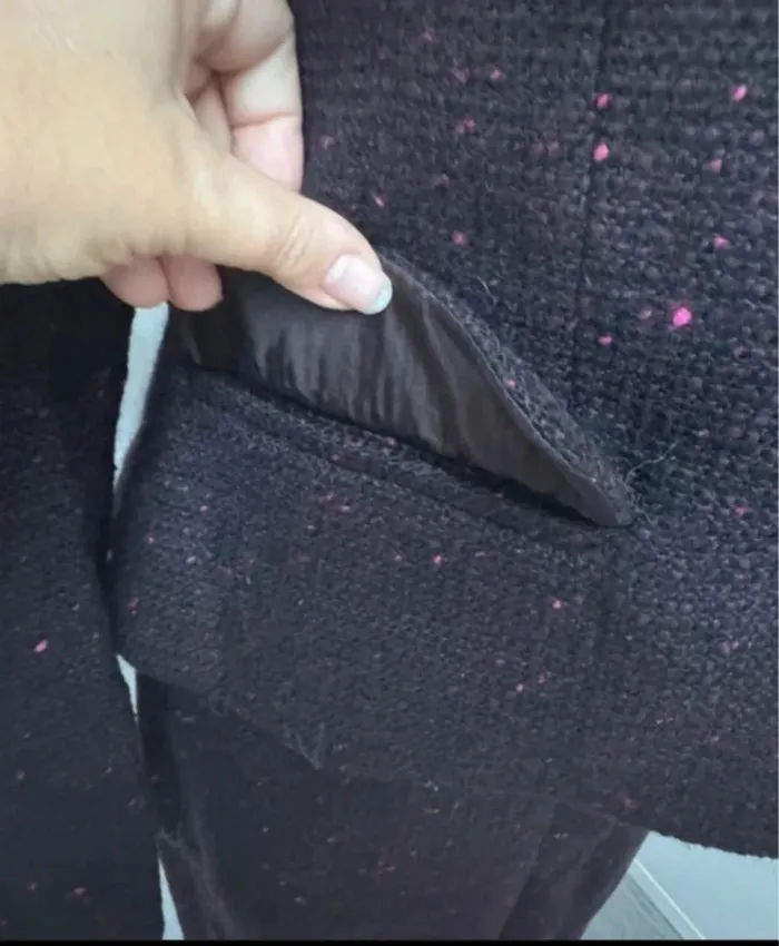 Tailleur mauve chiné veste et jupe Louis Féraud taille 38 - photo numéro 13