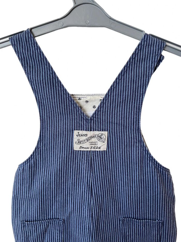 Salopette bleue rayée, 100% coton - Petit Bateau 6 mois - photo numéro 4