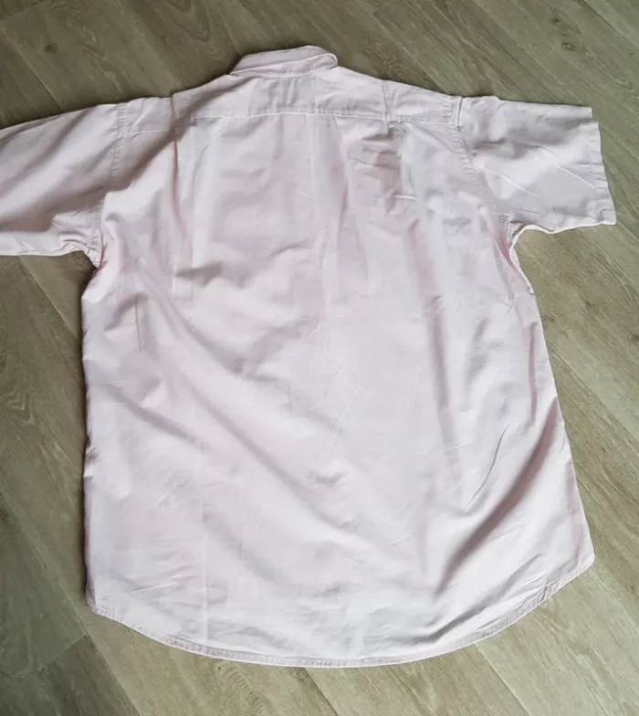 Chemise Lacoste manches courtes rose clair taille 41 - photo numéro 9