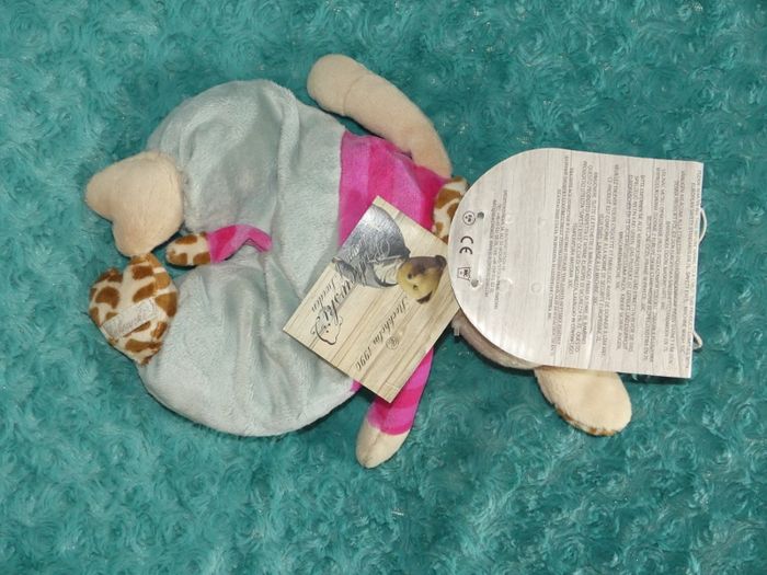 Doudou Mamma girafe rose beige Bukowski 🦒Neuf - photo numéro 3