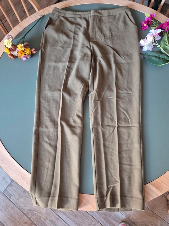 Pantalon droit, couleur vert , taille 42, Anna field - photo numéro 2