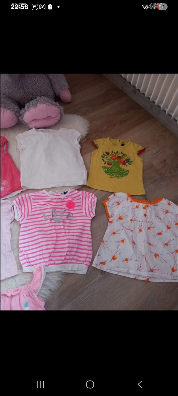 Lots de 7 haut 12 mois tee-shirt blouse plusieurs marques - photo numéro 3