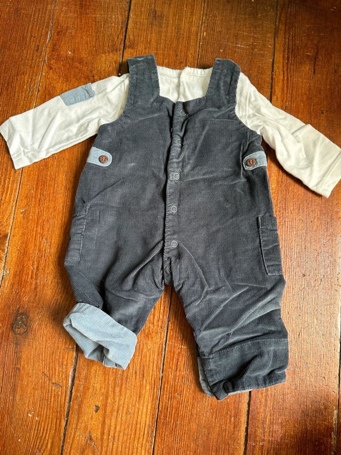 Salopette Vertbaudet bleu marine 1 mois - photo numéro 2