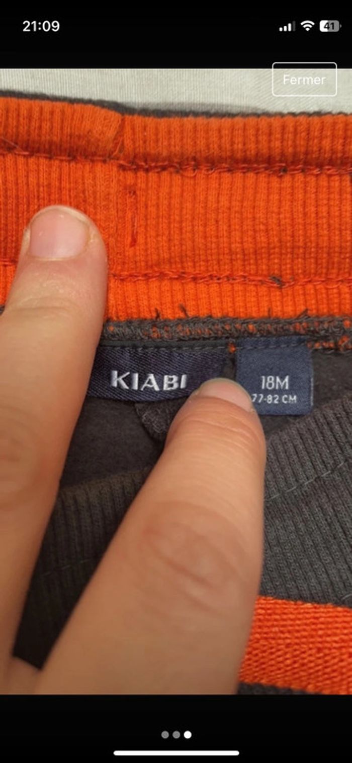 Pantalon jogging gris foncé Kiabi 18 mois - photo numéro 3