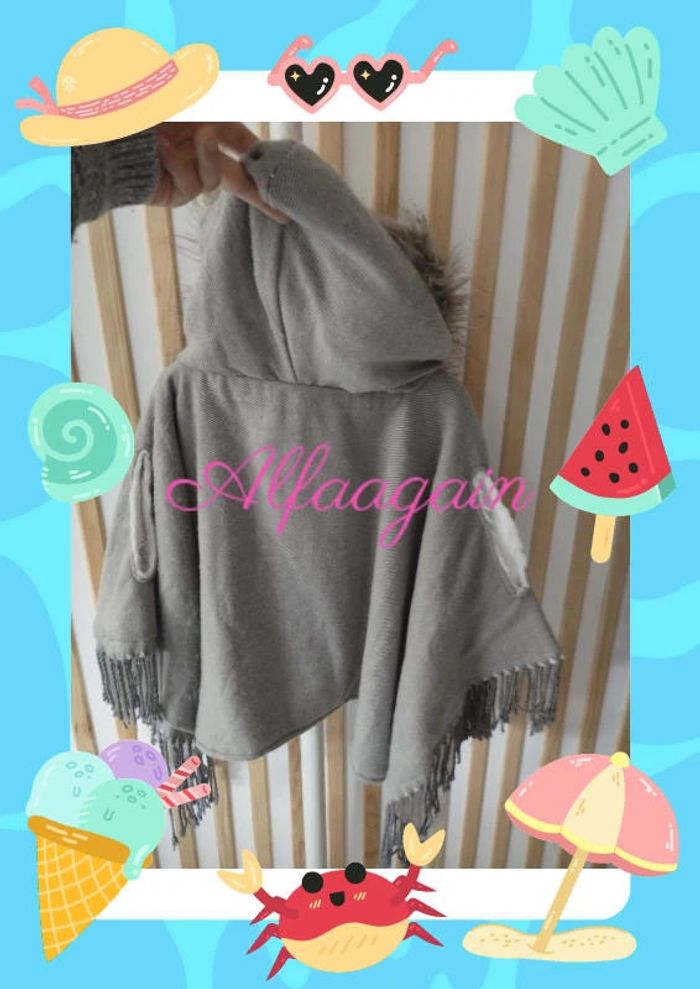 Poncho IKKS dreams T2 gris - photo numéro 3