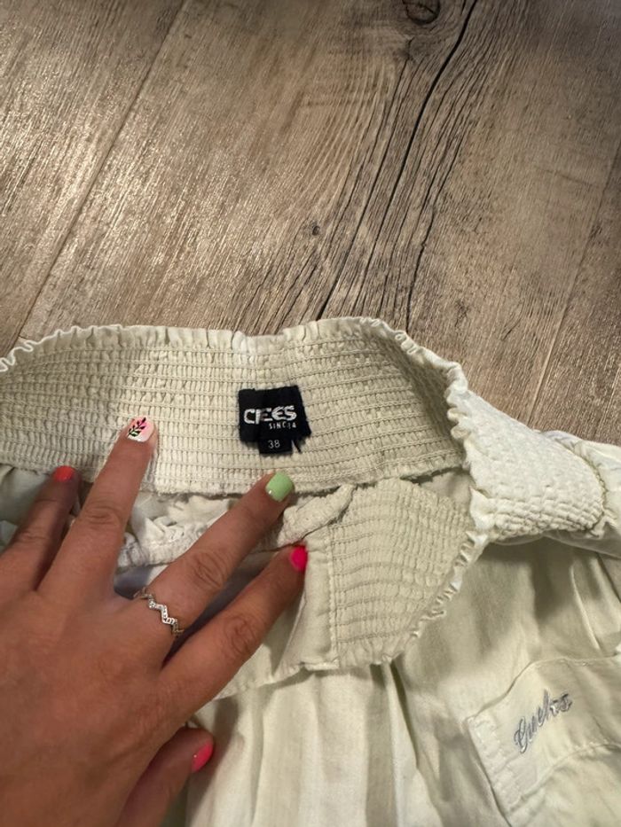 Jupe creeks 38 blanche doublée avec broderie et poche - photo numéro 3