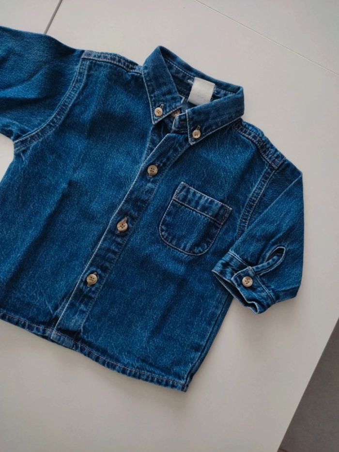 Chemise en jean Bout' chou T.6 mois - photo numéro 3
