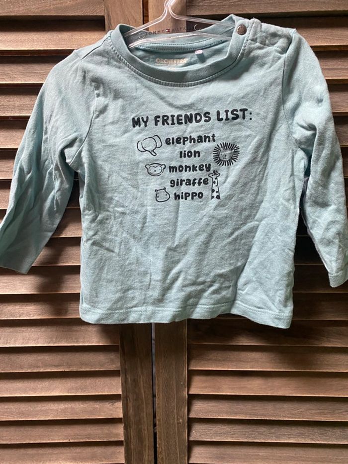 Teeshirt à manche longues bleu garçon