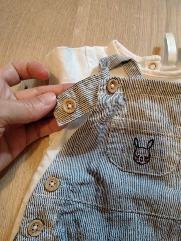 Ensemble salopette short et tee shirt - photo numéro 3