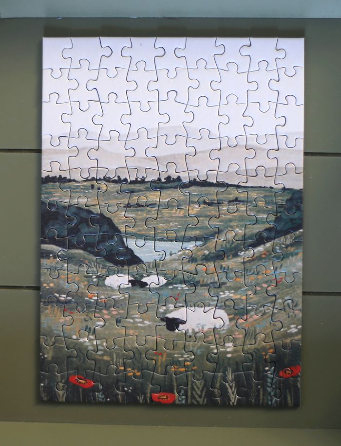 Mini puzzle 99 pièces Trevell "Sheep Pasture par Anna Vaughn J