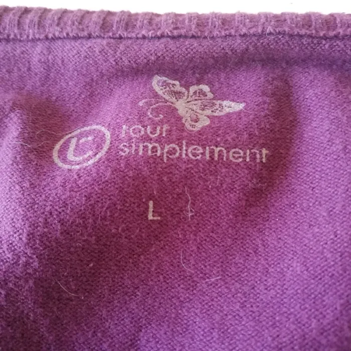 Petit pull manches courtes t. L Tout simplement violet prune - photo numéro 2