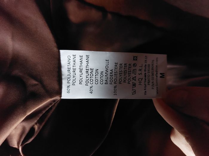 Blouson Lumina simili cuir marron court taille M - photo numéro 10