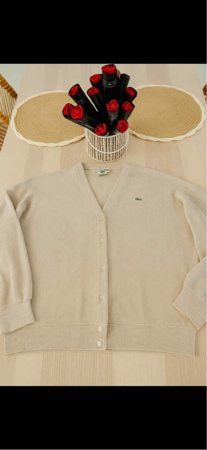 Gilet Lacoste beige vintage