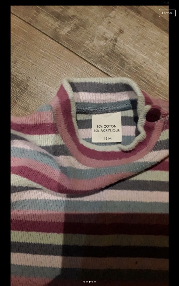 Pull a rayure violet - photo numéro 3