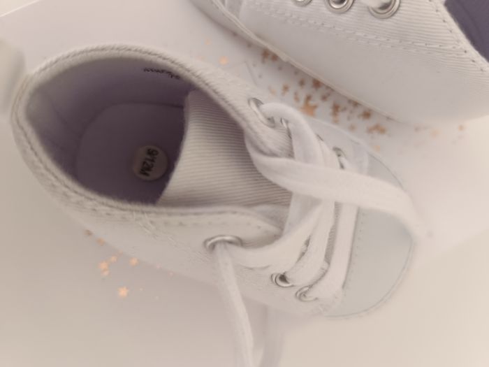 Tennis bébé Kiabi blanche en toile taille 18 - photo numéro 5