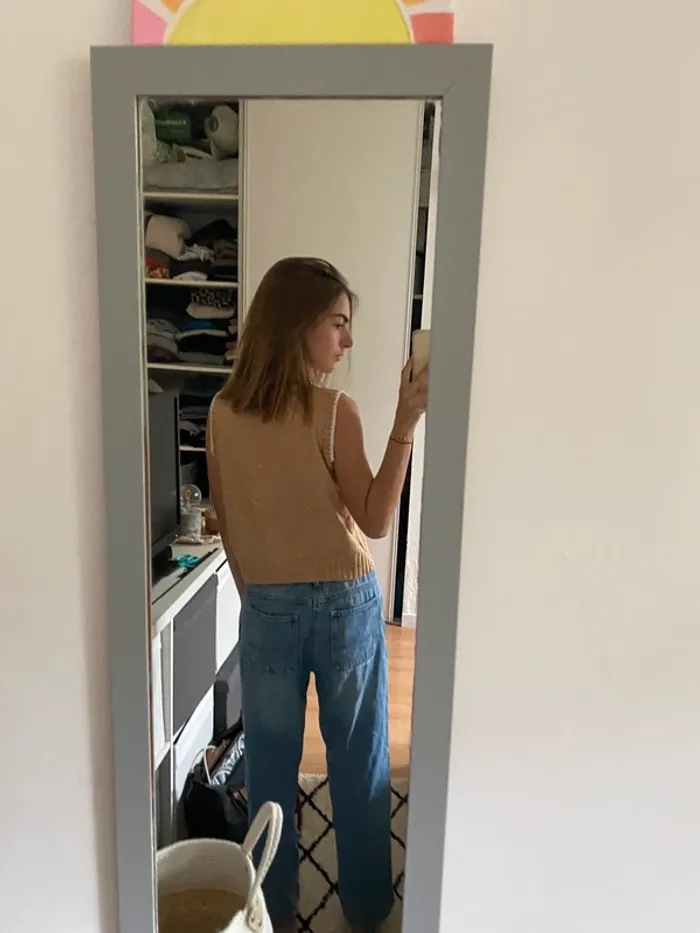 Pull sans manches beige - Freshman 1996 - photo numéro 2