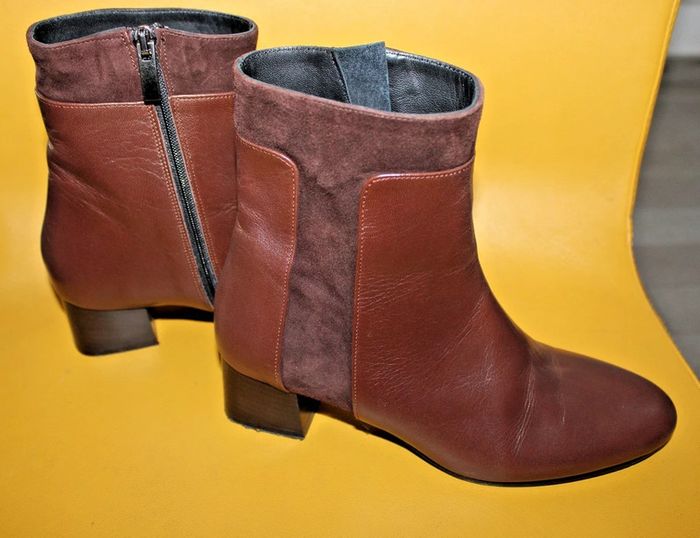 boots bottines en cuir + daim marque carel pointure 36.5