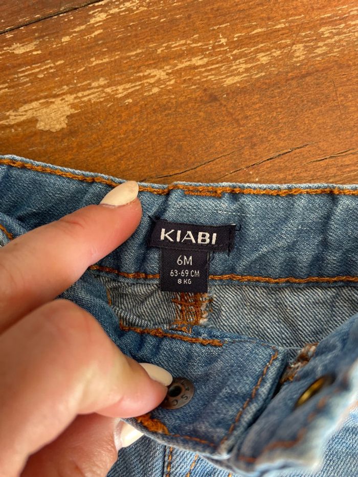 Jean bleu à pression kiabi 6 mois - photo numéro 2