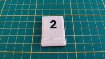 Tuile chiffre 2 deux noir pièce détachée L'original Rummikub chiffres M&M Ventures 2014 #E31