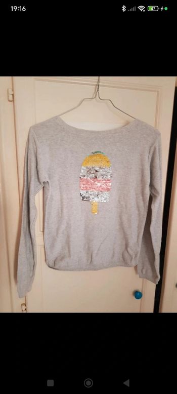 Pull fin gris - Kiabi - 10 ans
